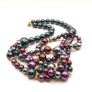 Marvella Multicolor Faux Pearl Layered Necklace